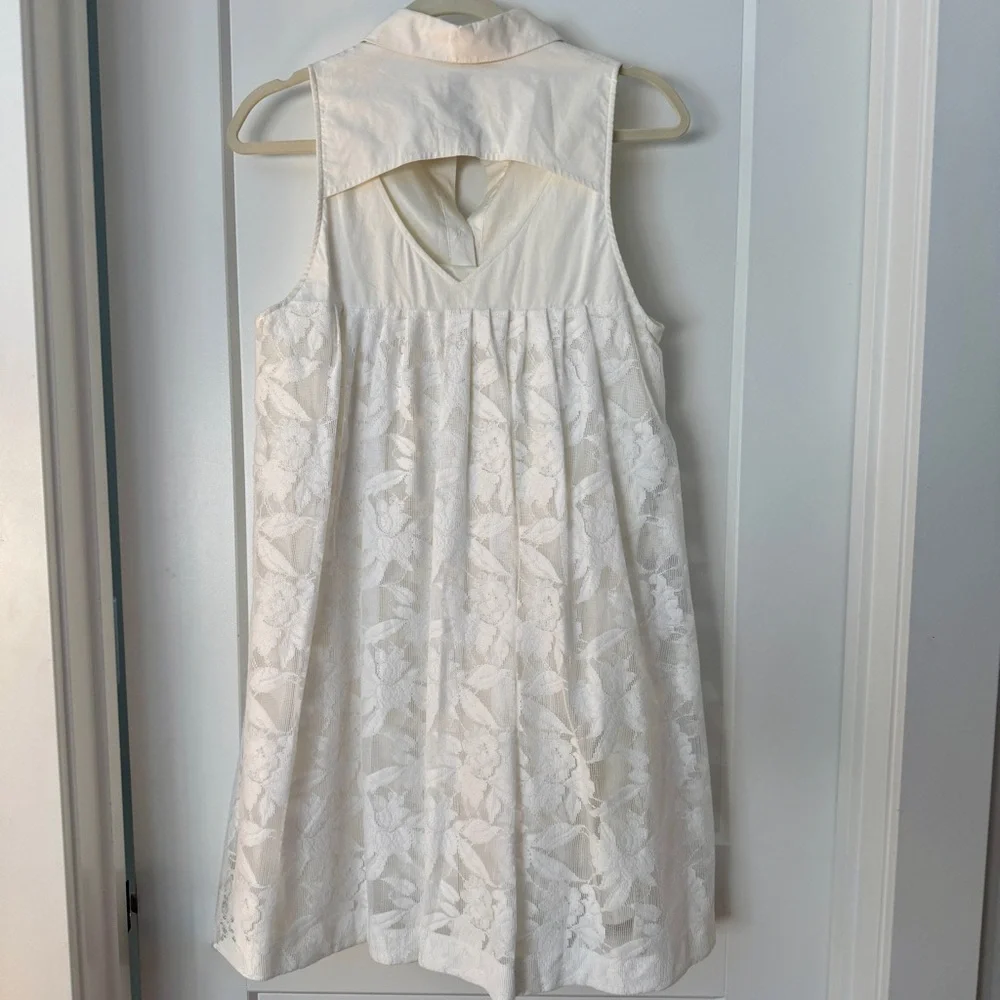 Anthropologie HD in Paris Lace Shift Dress S Excellent Cond Engagement Shower